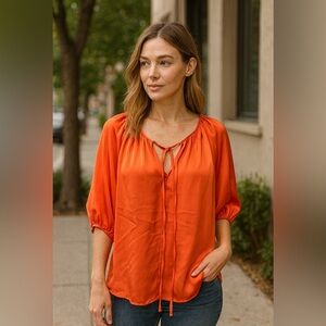 H&M Vibrant Orange Blouse